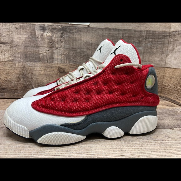 Nike Air Jordan 13 Retro Red Flint Grey 414575-600 Youth Size 3Y Women Size 4.5 - Picture 1 of 12